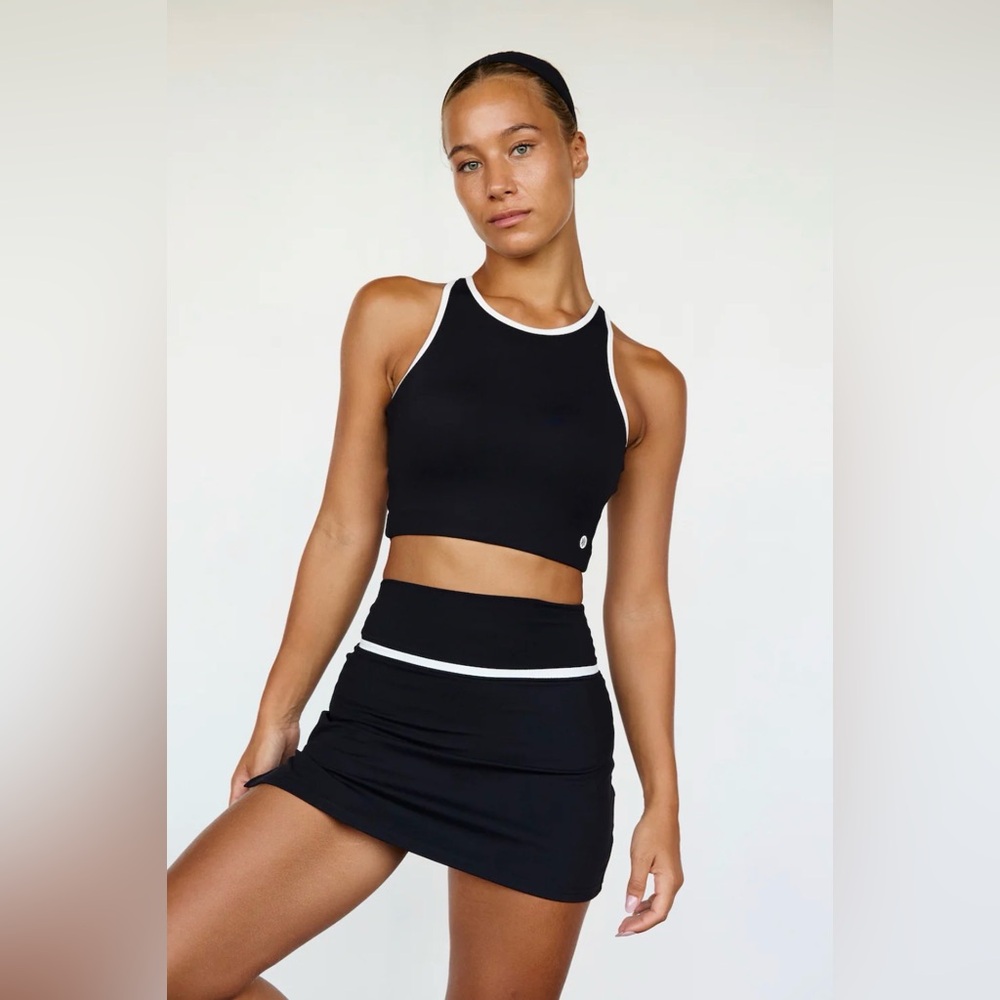 Astoria Activewear Luxe Balance Tennis Skirt Black White S